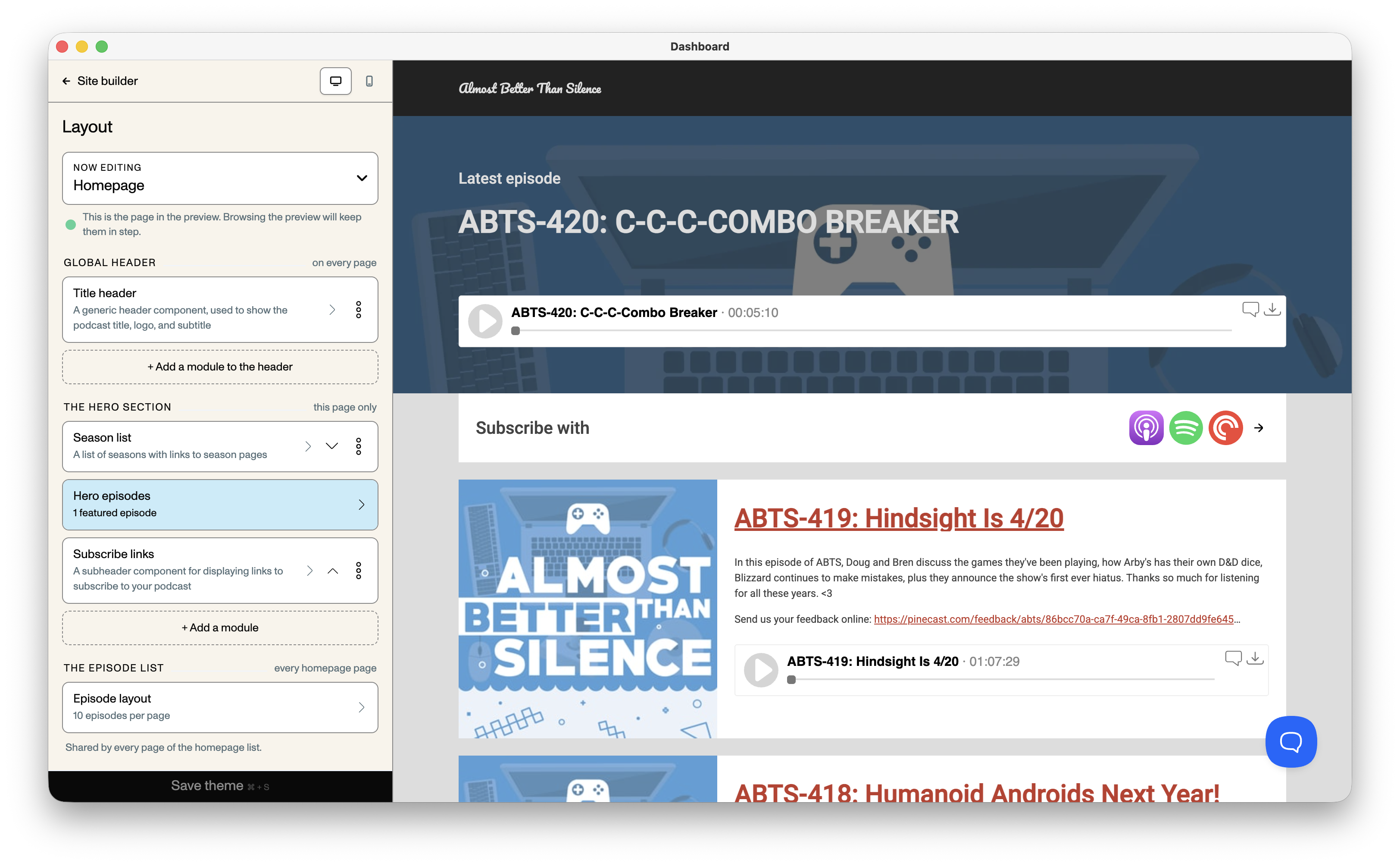 A preview of the new Layout tab